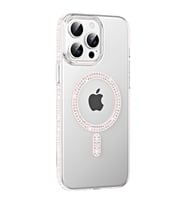Joko Apple İphone 15 Pro Move Taşlı Magsafe Kapak - Gümüş