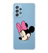 Samsung Galaxy A52s  Kapak Minnie Mouse Tasarımlı Şeffaf Silikon Kılıf