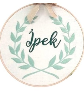 Kişiye Özel Nakışlı Bebek Kapı & Duvar Süsü Defne Laruel