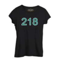 Squid Game-Number 218 Siyah Kadın Tshirt