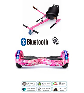 CityMate Smart Balance Elektrikli Kaykay Hoverboard 8.5inch + Hoverkart Set Akıllı Denge Ledli Bluetooth D05