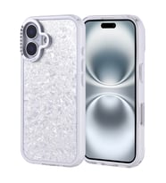 Apple iPhone 16 Uyumlu Kılıf Taşlı Tasarımlı Zore Kapi Kapak (Gümüş)