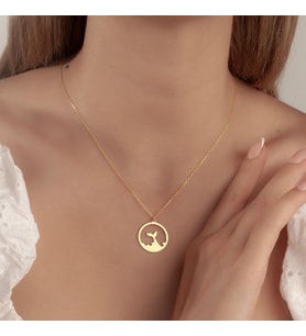 Kişiye Özel 925 Ayar Gümüş Minimal Balina Kuyruğu Kolye (Gold)