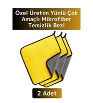 Premium Yüksek Kaliteli Yünlü Mikrofiber Araba Mutfak Banyo Lavabo Yıkama Temizleme Bezi 2 Adet