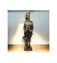 Dekoratif Polyester Atatürk Heykeli 46 Cm Gold Eskitme