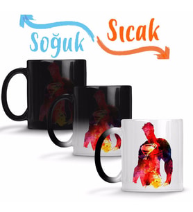 Super Man Sihirli Kupa Bardak Porselen