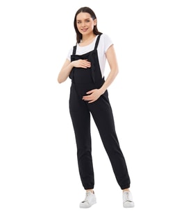 Luvmabelly MYRA6400 Hamile Jogger Salopet (Siyah)