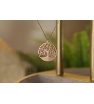 Hayat Ağacı, Kutsal Ağaç Kolye, Güçlü Bağlantı, Zarif Kolye, Meditasyon Charm'ı