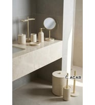 Acar JHN-09781 Bej Laduree 9'lu Banyo Seti