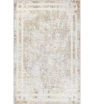 Eliana Home Baskılı, Yıkanabilir Kaymaz Taban Salon Halısı LNA0744 100x150 cm (Bej)
