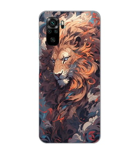 Xiaomi Redmi Note 10 / Note 10S Uyumlu Aslan Tasarımlı Şeffaf Telefon Kılıfı