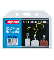 Bigpoint Kart Kabı Yatay Şeffaf 85x54mm x 5 Adet (Renksiz)