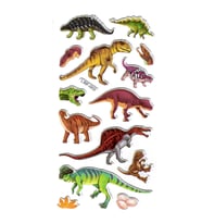 Sticker Kabartmalı Stiker Defter, Planlayıcı Etiket (lrf-002) - 17X9 cm - Karışık Dinazorlar