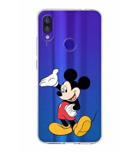 Xiaomi Redmi Note 7 Pro Uyumlu Kapak Mickey Mouse Tasarımlı Şeffaf Silikon Kılıf