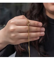 925 Ayar Gümüş Gold Aşk Düğüm Kadın Bileklik