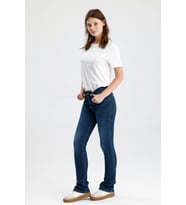 #KadınJean Orta Koyulukta Indigo Denim Boot Fit Kesim Monica24 Rahat Kadın Jean Pantolon