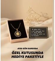 Özel Kutusunda Hediye Paketiyle Gold Güneş Motifli Çelik Kolye 39 5 Cm Hediye Kolye Arkadaşa Hediye Sevgiliye Hediye