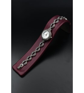 925 Ayar Gümüş Kadın Saati (Kadın Gümüş Saat) Markazit Taşlı 901872