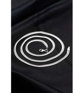 925 Ayar Gümüş Balık Sırtı Zincir, Unisex, 3 mm, şık ve zarif takı seçeneği