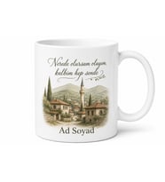Köyüm ve Memleketim Yazılı Kişiye Özel Kupa Bardak Hediye