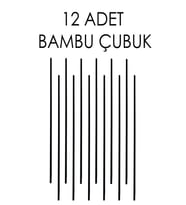 12 Adet Uzun Siyah Kaliteli Doğal Bambu Oda Kokusu Çubuğu 20 cm