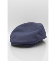 Erkek Lacivert Kasket Keten Yazlık Flat Cap Şapka
