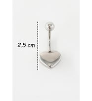Kadın 316L Anti Alerjenik  Kalp Figürlü Göbek Piercing