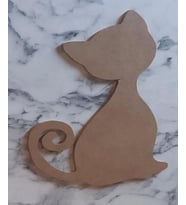 Hobi Adn 90227 Dekoratif Pano Kedi CNC Kesim Ahşap HAM MDF MODEL  El Yapım