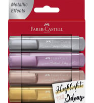 Faber-Castell Fosforlu Kalem 46 Metalik Renkler 4'lü Karton