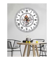 BİLGE LAZER Retro Tasarımlı Duvar Saati 35x35 Cm (Baskılı)