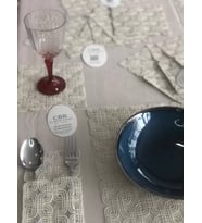 Northcity Sofra Takımı Orion Gardenya Keten Yemek Takımı 160x260 Masa Seti 26 Parça Runner Set Kapiçino