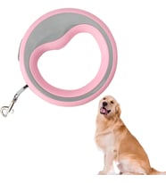 Otomatik Köpek Gezdirme Tasması – Pembe 2.5 Metre Geri Çekilebilir Plastik Tasma – Ergonomik Tutma Saplı, Güçlü Metal Kancalı, Küçük ve Orta Irklar İçin Uygun Yürüyüş & Eğitim için