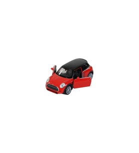 Çek Bırak Metal Mini Cooper Çocuk Araba Oyuncak 12 cm Kırmızı