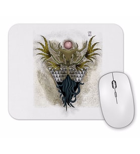 Skull Devil Color Branca Mouse Pad
