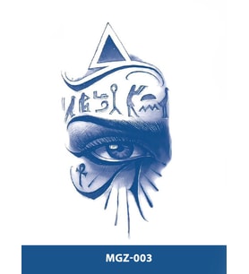 MGZ-003 MISIR YAZISI VE GÖZ DESEN ORTA BOY YARI KALICI DÖVME-TATTO
