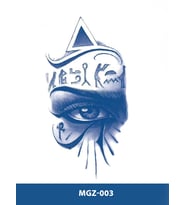 MGZ-003 MISIR YAZISI VE GÖZ DESEN ORTA BOY YARI KALICI DÖVME-TATTO