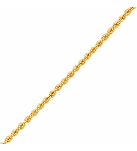 Altın Burgulu Halat Zincir 60 cm