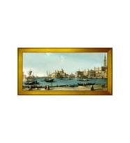 Manzara Temalı Kanvas Tablo 80 x 110 cm Gold Çerçeve