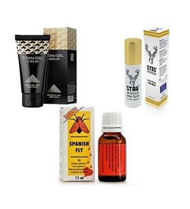 TİTAN JEL GOLD SPANISH FLY VE STAG 9000 GECİKTİRİCİ SPREY 3 LU SET GİZLİ GÖNDERİ