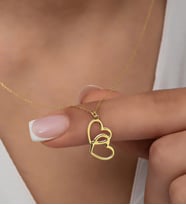 Kişiye Özel Minimalist Zarif Kalp Model Kolye 925K Gümüş (Gold)