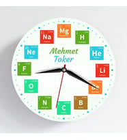 Elementler İsme Özel Duvar Saati