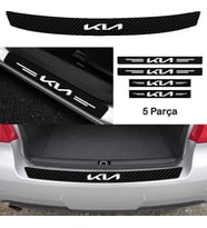Kia Claros İçin Uyumlu Aksesuar Oto Bağaj Ve Kapı Eşiği Sticker Set Karbon