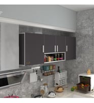 Kenzlife hazır mutfak packey gri 060*180*22 mutfak banyo dolabı kapaklı raflı (Karışık)