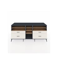 Kronos Konsol 7 Raflı 4 Çekmeceli  220x59x99 Antrasit-Çam/Aytaşı