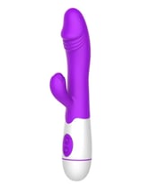 Do it Love - Rabbit Vibratör Dildo - Çift İşlevli Titreşimli - Vajinal ve  Mastürbatör - Mor (STD)