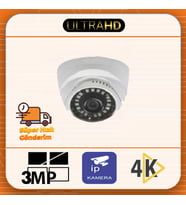 ULTRAHD 3MP FULL HD İP Kamerası - Dome Kamerası - Güvenlik Kamerası