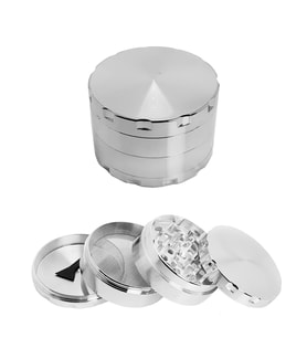 Silver 55 mm. Grinder Alloy Herbal Öğütücüsü Parçalayıcı rb85slv