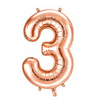 3 Rakam Folyo Balon Rose Gold Rengi (76 cm)