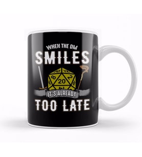 When the DM Smiles It s Already Too Late Gamer Kupa Bardak Porselen