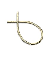 Hematit Doğal Taş Parlak Antik Sarı Yassı Kare Kesim 6x4mm Dizi